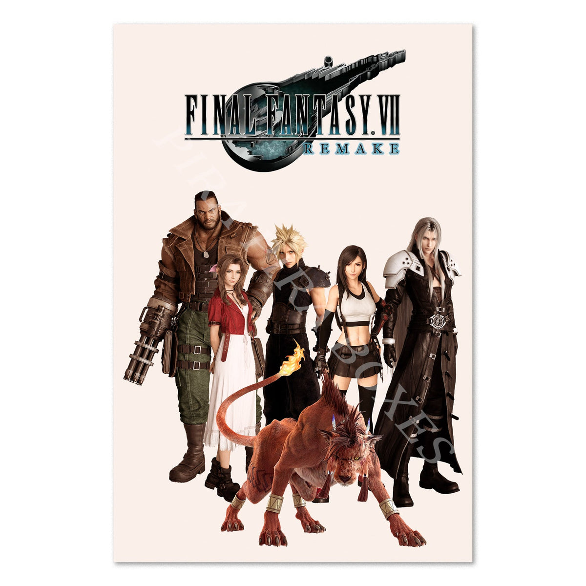 Final Fantasy VII (7) Remake Poster ‚Äî Characters Collage Art Print | FF7R Square Enix Wall Art