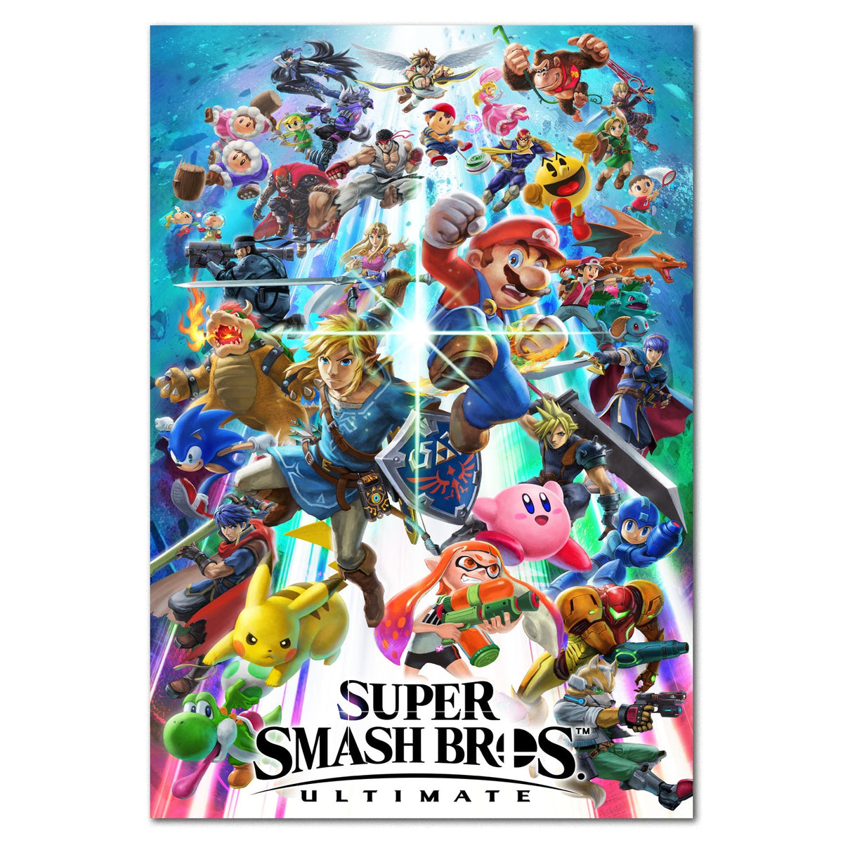 Super Smash Bros Ultimate Poster ‚Äî Roster Key Art Print | Nintendo Switch Wall Art