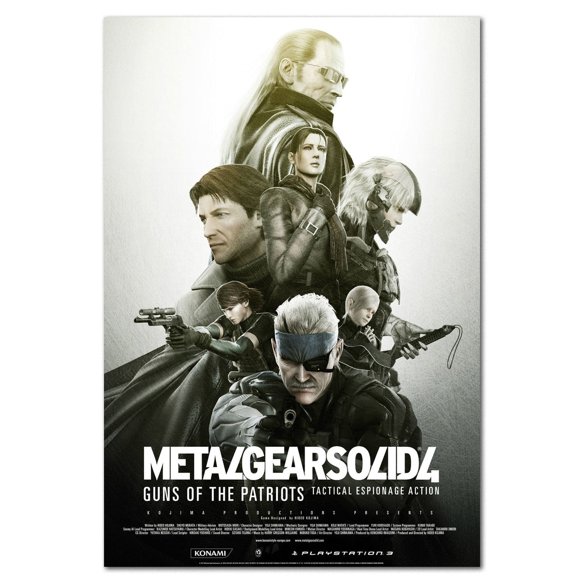 Metal Gear Solid IV Poster ‚Äî Key Art Print | Konami MGS Gaming Wall Art