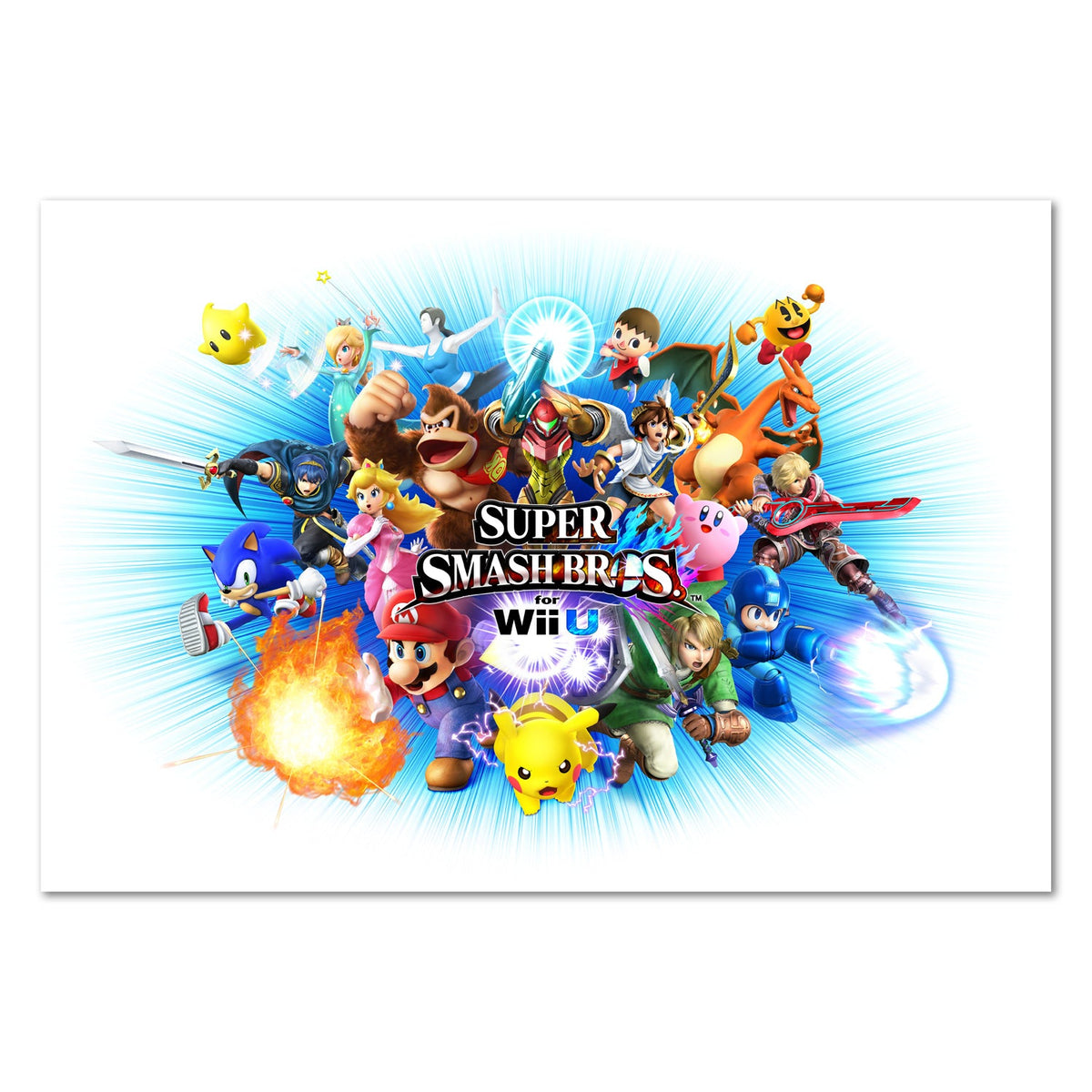 Super Smash Bros Wii U Poster ‚Äî Art Print | Nintendo Fighting Game Wall Art