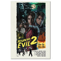 Resident Evil 2 Remake Poster ‚Äî Retro Art Print | Capcom Horror Gaming Wall Art