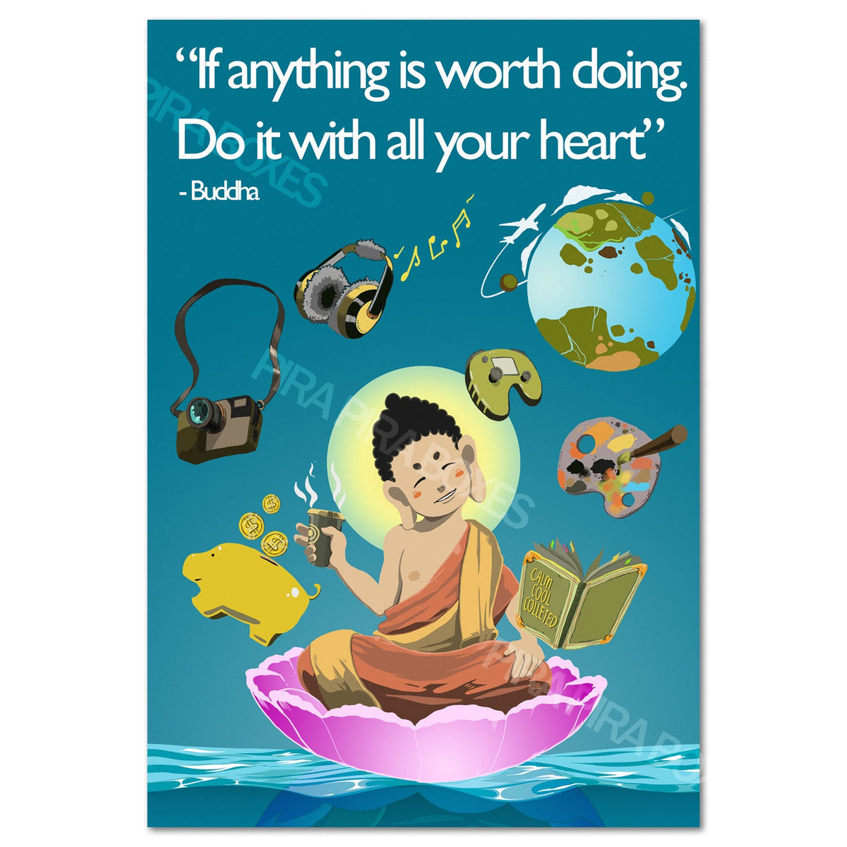 Buddha Meditation Poster ‚Äî Inspirational Art Print | Zen Motivational Wall Art