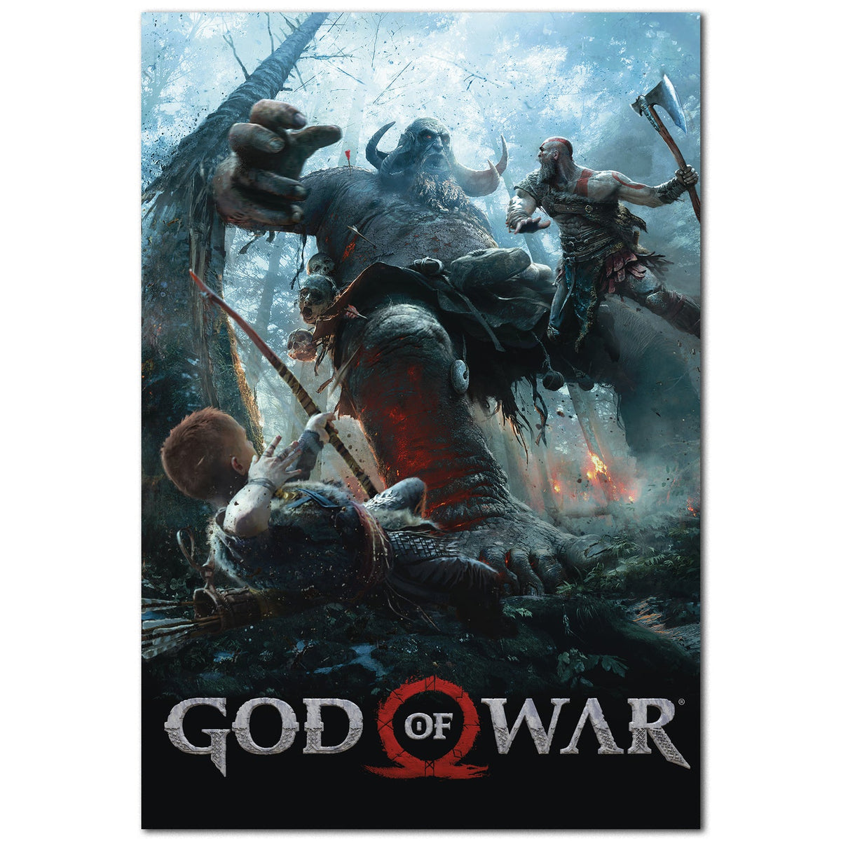 God of War Poster ‚Äî Art Print | Kratos PlayStation Wall Art