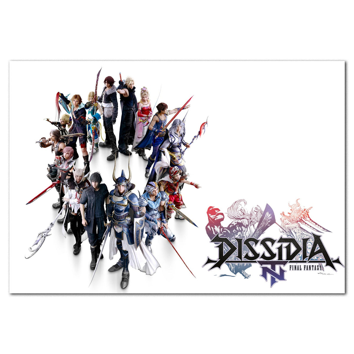 Final Fantasy Dissidia Poster ‚Äî Protagonists Collage Art Print | Square Enix Wall Art
