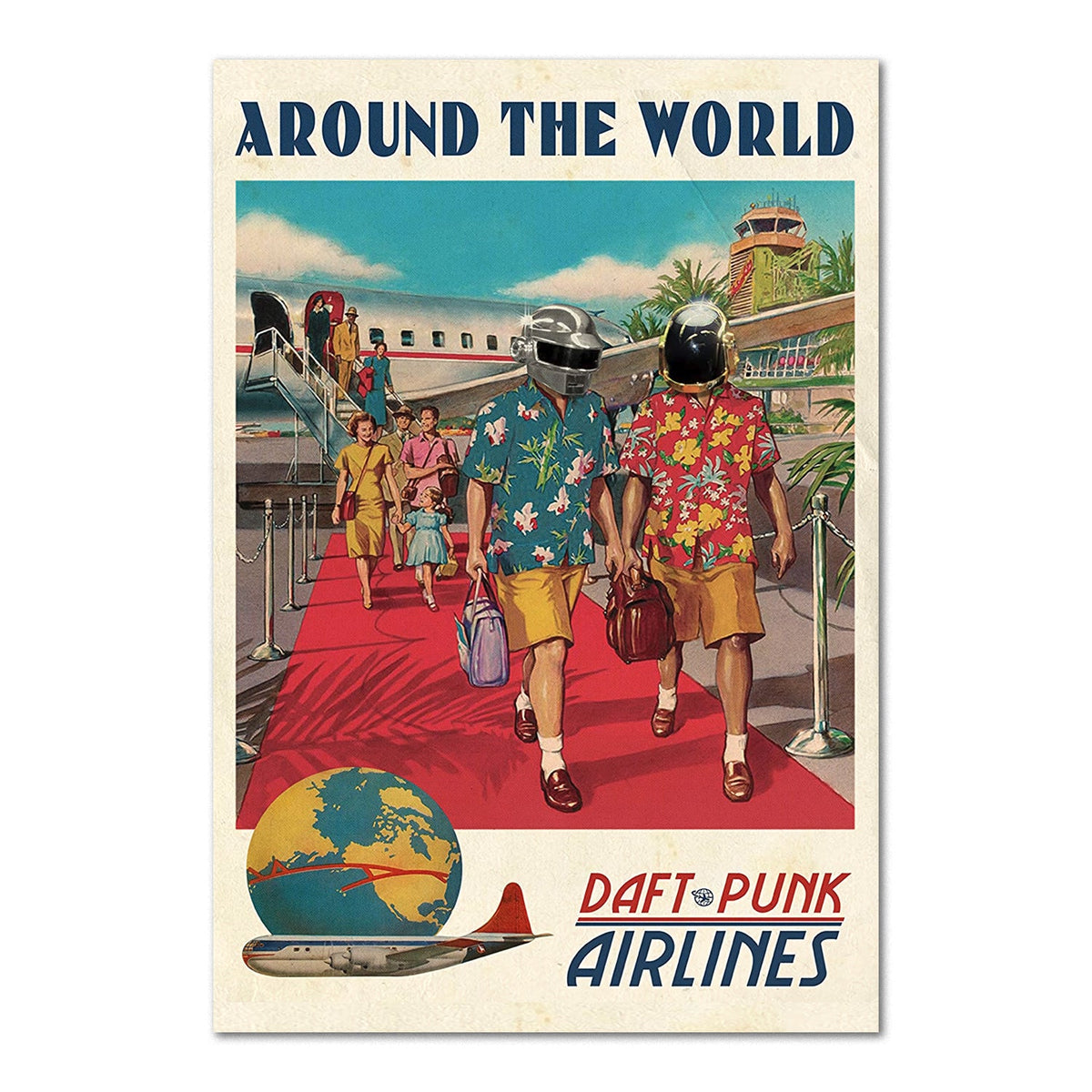 Daft Punk Around the World Poster ‚Äî Music Art Print | Electronic Music Wall Art