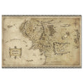 Lord of the Rings Poster - World Map Art