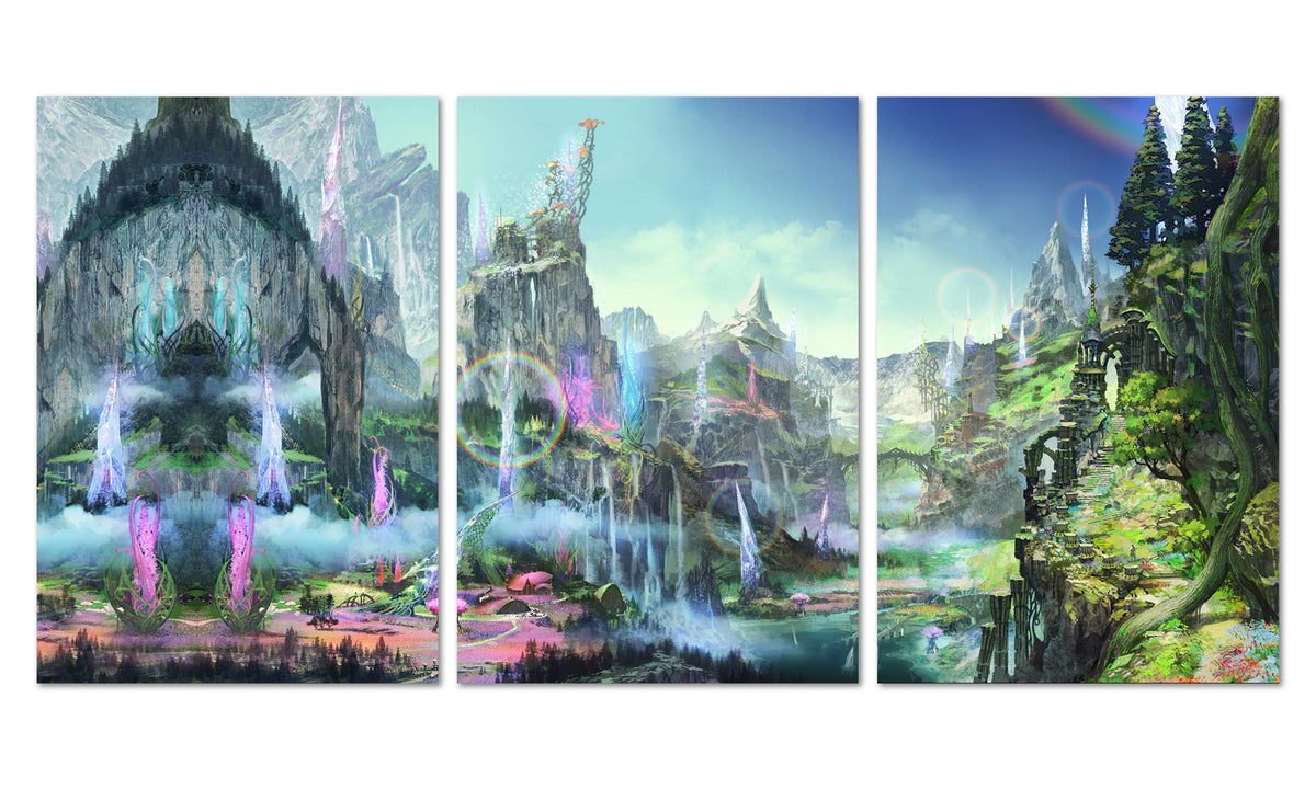 Final Fantasy XIV Shadowbringers Il Mheg Poster ‚Äî Key Art Set of 3 | FFXIV Square Enix Wall Art