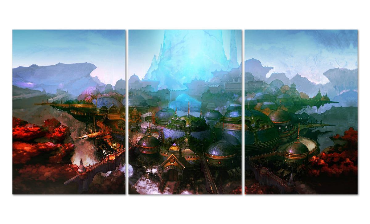 Final Fantasy XIV Shadowbringers Poster ‚Äî The Crystarium Set of 3 Prints | FFXIV Square Enix Wall Art