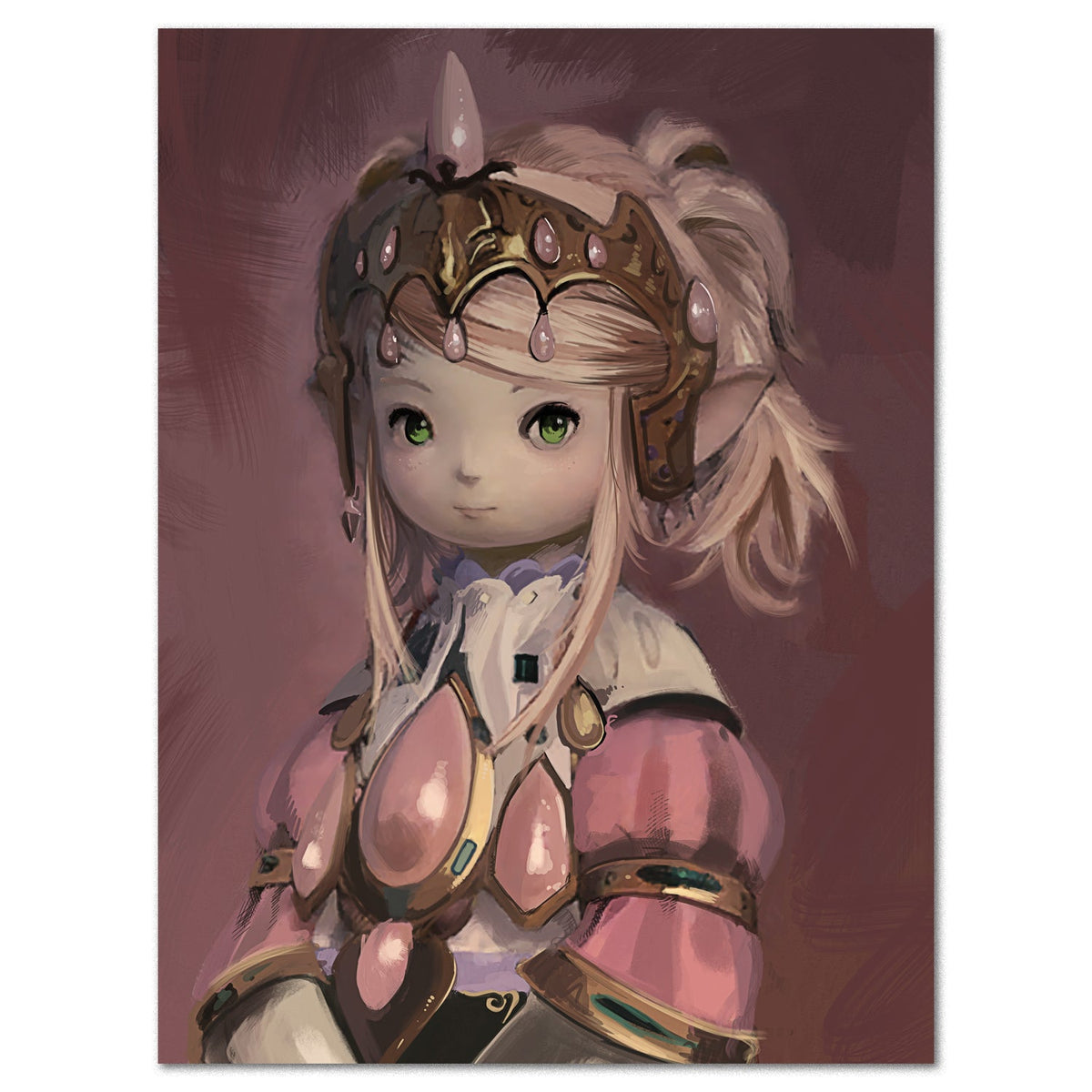 Final Fantasy XIV Poster ‚Äî Sultana Nanamo Portrait Print | FFXIV Square Enix MMORPG Wall Art