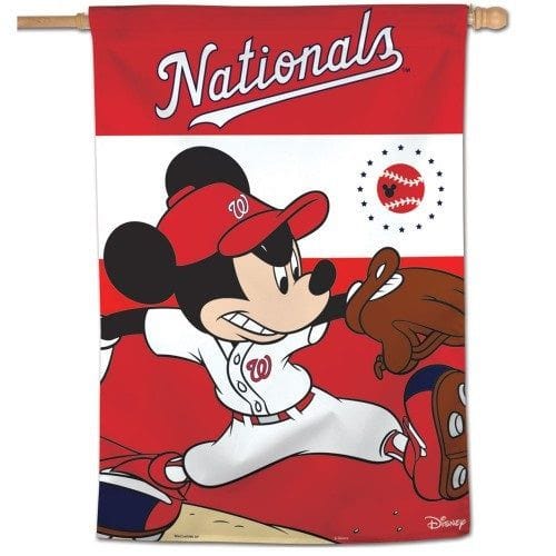 Washington Nationals Flag Mickey Mouse Baseball House Banner
