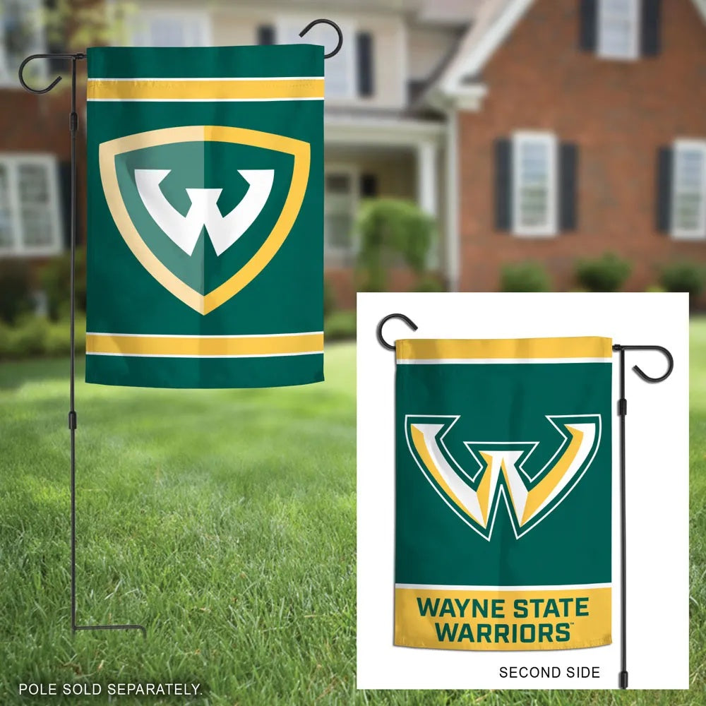 Wayne State Warriors 2 Sided Garden Flag