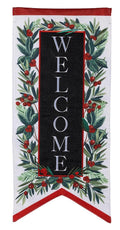 Welcome Foliage Pennant 2 Sided Long Garden Flag