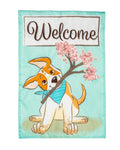 Welcome Pup Garden Flag 2 Sided