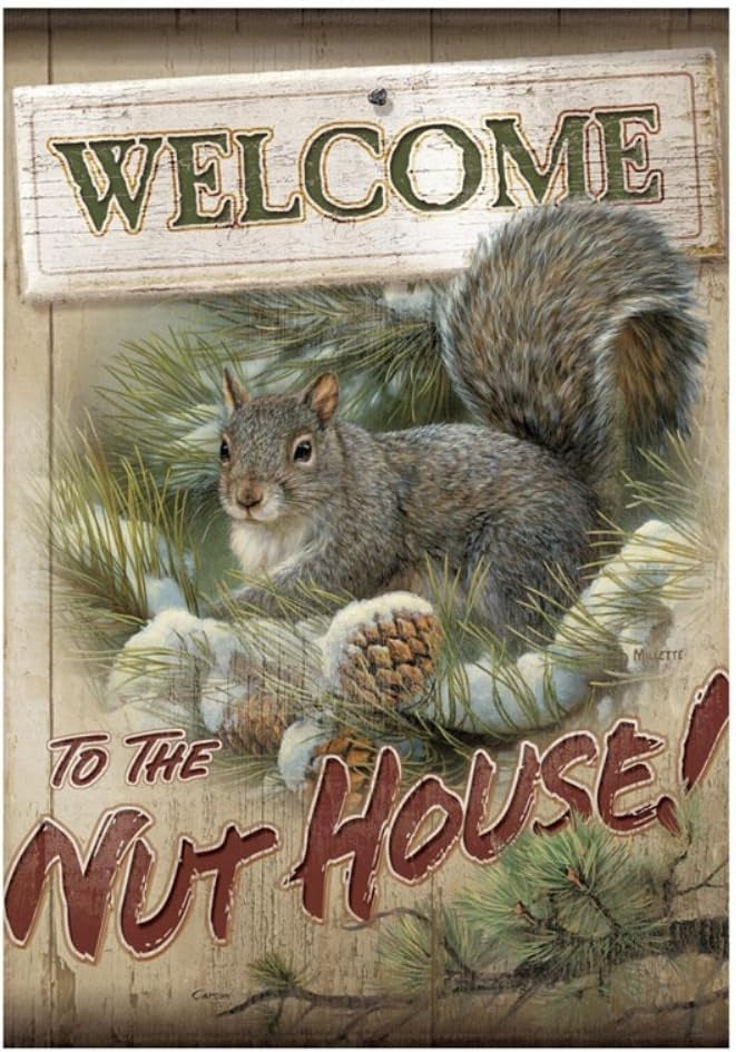 Welcome To The Nut House 2 Sided Banner