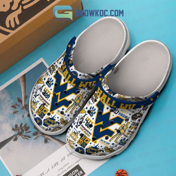 West Virginia Mountaineers Hall WV Take Me Home Country Roads Clogs Crocs