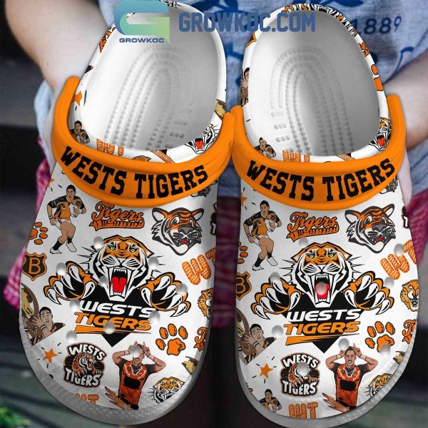 Wests Tigers Rugby Team Fan Crocs Clogs