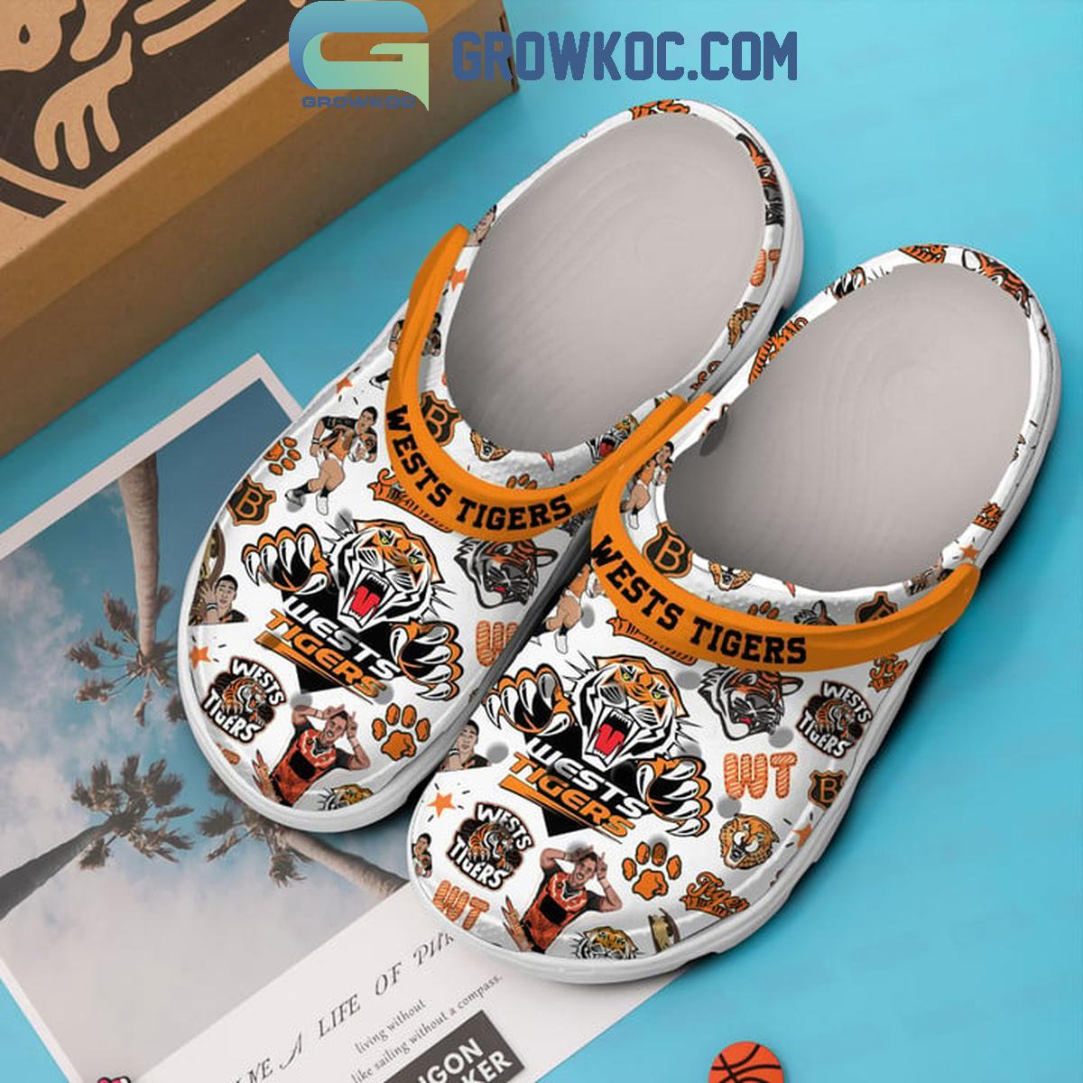 Wests Tigers Rugby Team Fan Crocs Clogs