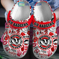 Wisconsin Badgers NCAA Lucky I'm A Badger Clogs Crocs