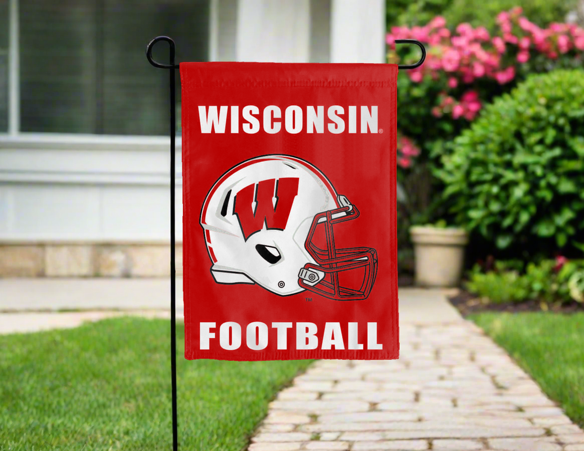 University of Wisconsin - Badgers Football Double Sided Garden Flag