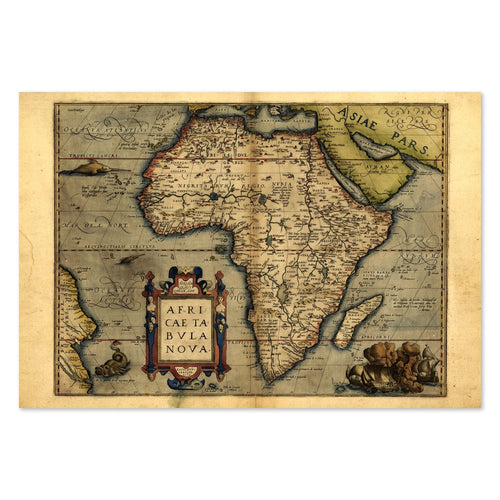 Africa 1570 Ortelius Map Poster ‚Äî Africae Tabula Nova Print | Vintage Map Wall Art