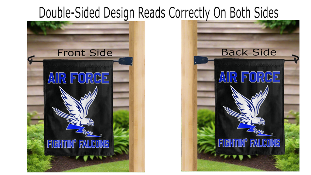 Air Force Academy - Falcons Black Double Sided Garden Flag