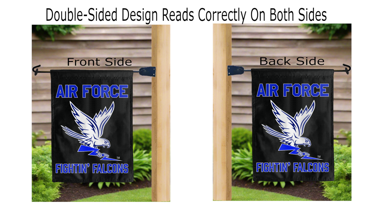 Air Force Academy - Falcons Black Double Sided Garden Flag