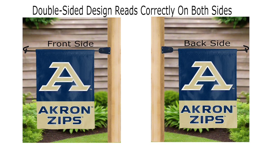 Akron - Zips Double Sided Garden Flag