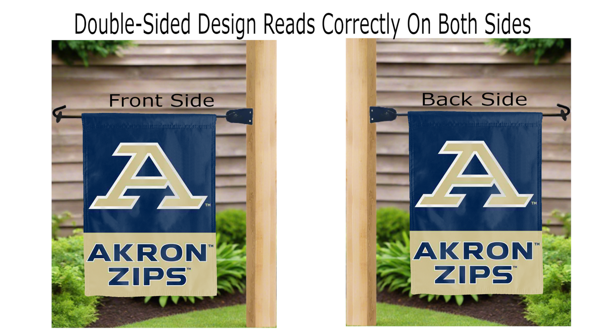 Akron - Zips Double Sided Garden Flag