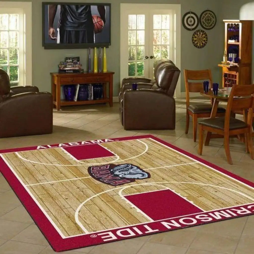 Alabama Crimson Tide Basketball Floor Rug Colors...