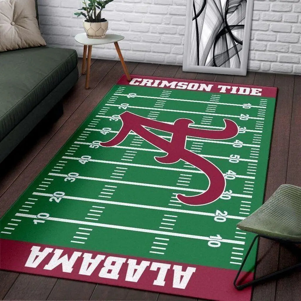 Alabama Crimson Tide Football Rug with Accents R...
