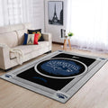 Wolf Pack Team Rug for Living Room Floor Decor Mat Black and Gray