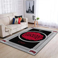 UNLV Rug Modern Living Room Decor Carpet Black and Red