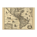 America 1640 New World Map Poster ‚Äî Western Hemisphere Print | Vintage Map Wall Art