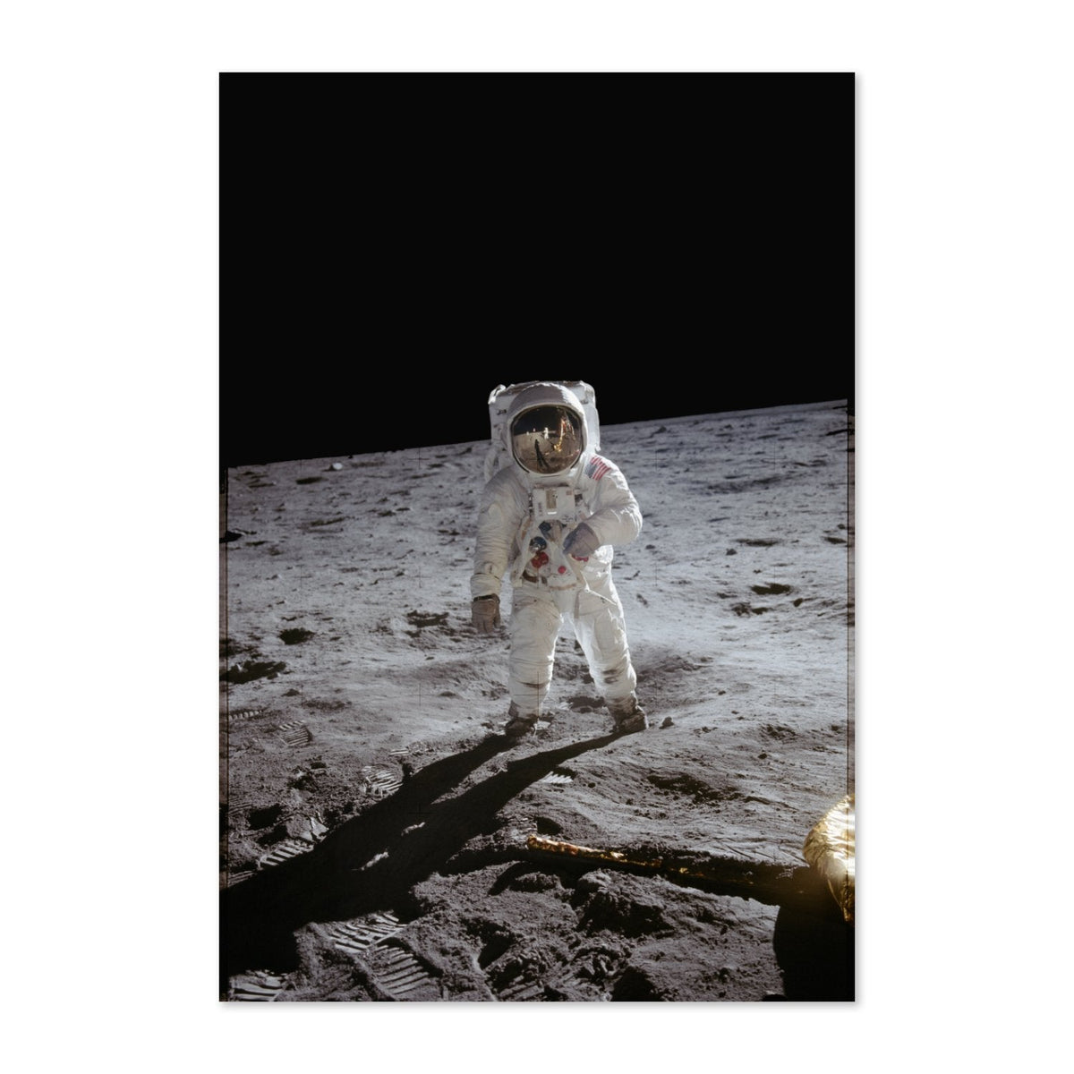Apollo 11 Buzz Aldrin Moonwalk Poster ‚Äî 1969 Moon Landing Photo Print | Space Wall Art
