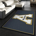 Large Area Rug Featuring Letter A Design for Living Room Blue and White