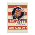 Are You Doing All You Can? ‚Äî WWII Poster 1942 | Vintage War Wall Art