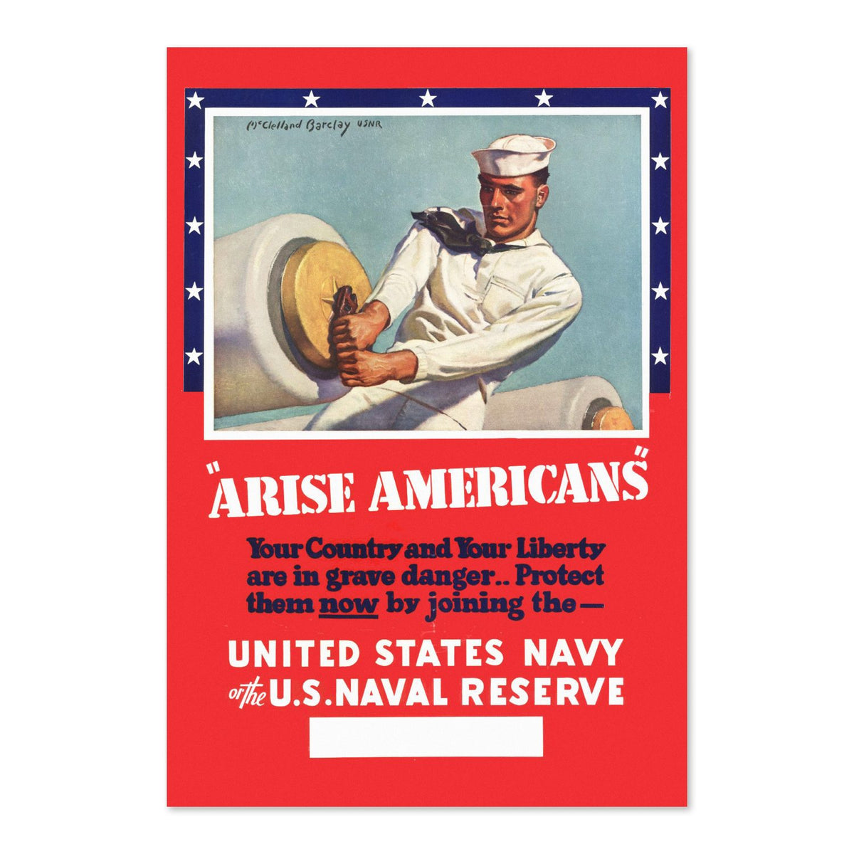 Arise Americans ‚Äî Join the Navy ‚Äî WWII Poster 1942 | Vintage War Wall Art
