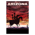 Arizona ‚Äî Desert Sunset ‚Äî Vintage 1960s Travel Poster | Southwest Wall Art