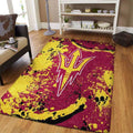 Splatter Rug with Bold Trident Logo for Living R...
