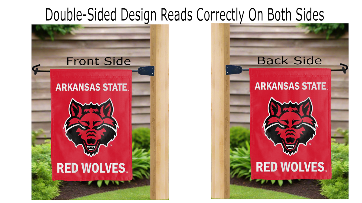 Arkansas State University - Red Wolves Garden Flag