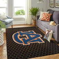 Geometric Pattern Rug with Bold Center Design Bl...