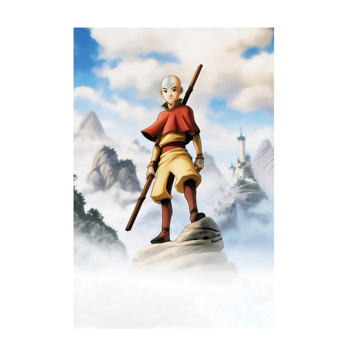 Avatar: The Last Airbender Poster ‚Äî Aang Art Print | Animated TV Wall Art