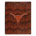 Zubaz x Northwest NCAA Texas Longhorns Zubified Raschel Throw Blanket