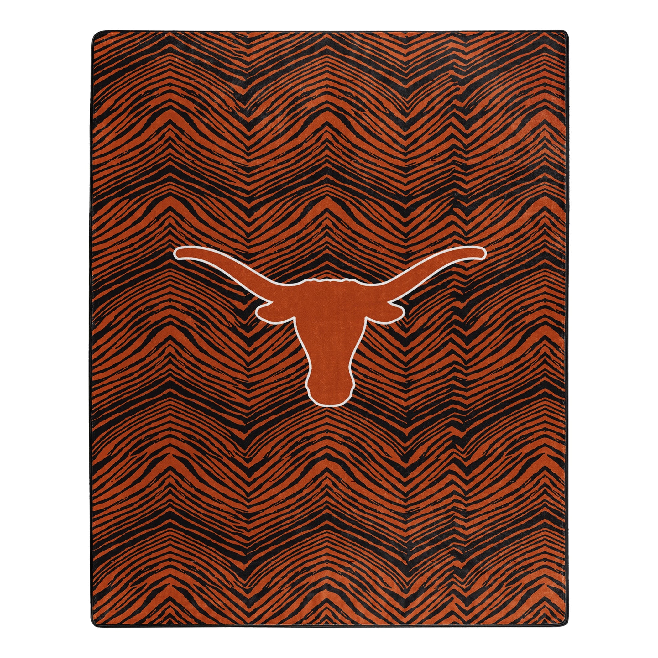 Zubaz x Northwest NCAA Texas Longhorns Zubified Raschel Throw Blanket