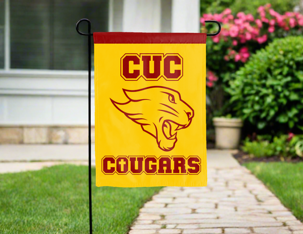 Concordia University Chicago - Cougars Red and Gold Garden Flag
