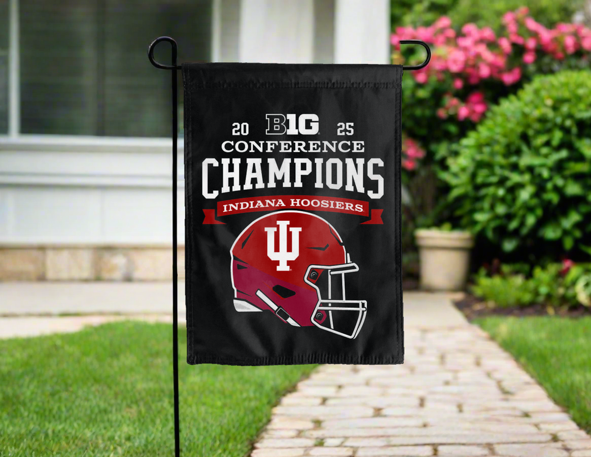 Indiana BIG Ten Conference Football Champions 2025 Garden Flag