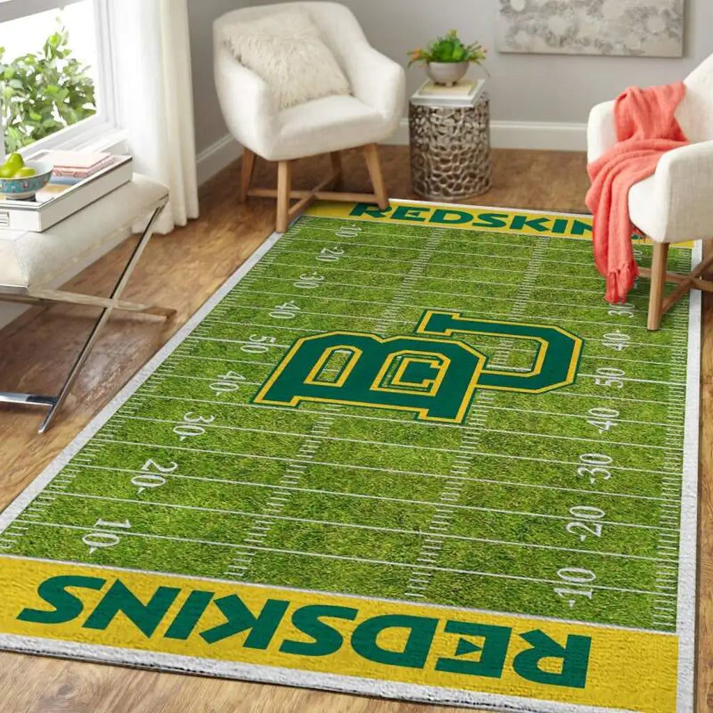 Baylor Bears Rug - Football Field Area for Fans Green and Yellow