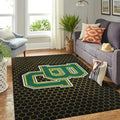 Hexagon Rug with Bold Central Design for Living ...