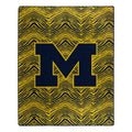 Zubaz x Northwest NCAA Michigan Wolverines Zubified Raschel Throw Blanket
