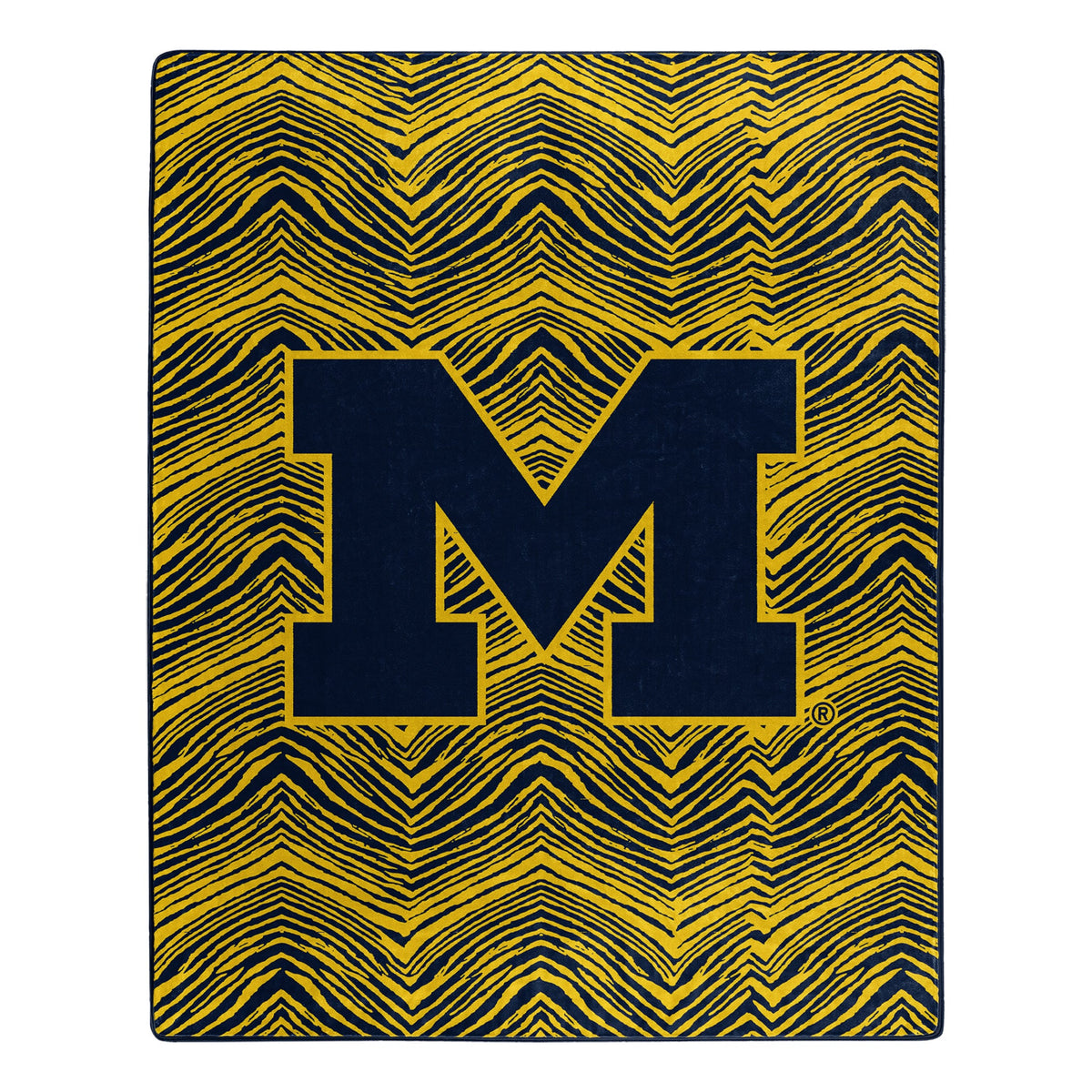 Zubaz x Northwest NCAA Michigan Wolverines Zubified Raschel Throw Blanket